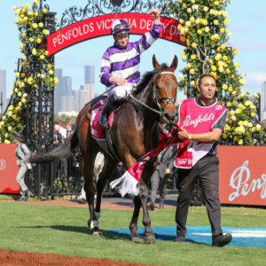 2023 Victoria Derby winning jockey James McDonald