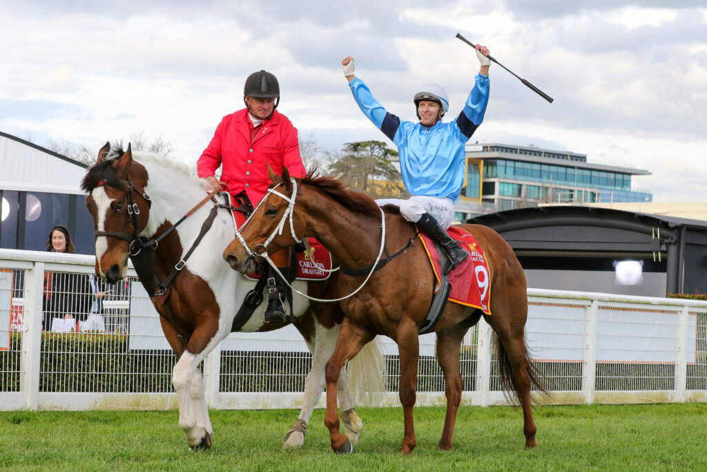 Durston after winning the Caulfield Cup race in 2022