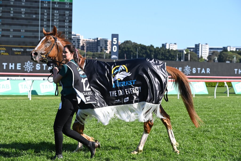 Giga Kick after winning Randwick's 2022 The Everest as a three-year-old