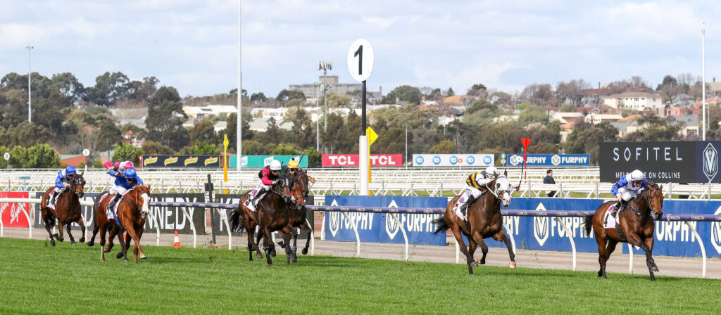 Horses running in the 2022 Makybe Diva Stakes race at Flemington Racecourse in Melbourne, Australia