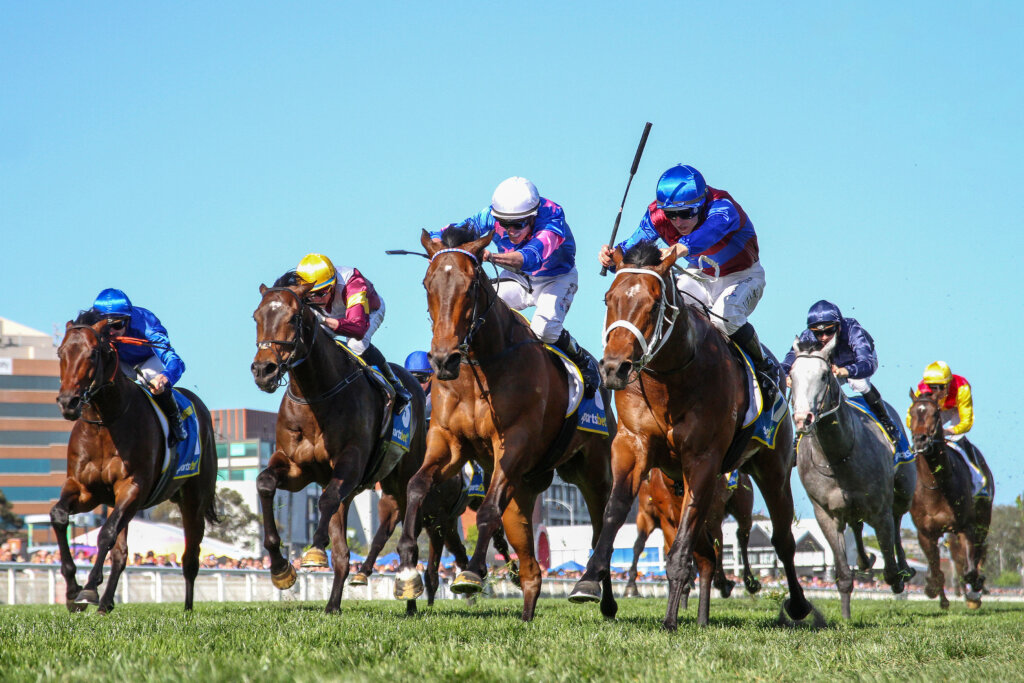 Private Life winning the 2024 Caulfield Guineas
