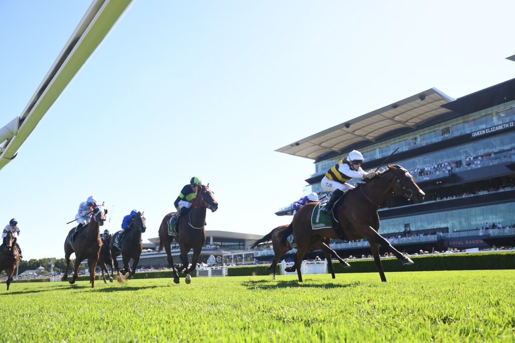 Lady Laguna winning the 2024 Canterbury Stakes at Randwick
