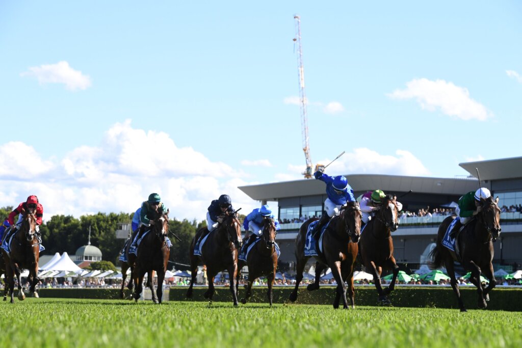 Manaal winning the 2024 Inglis Sires' at Randwick