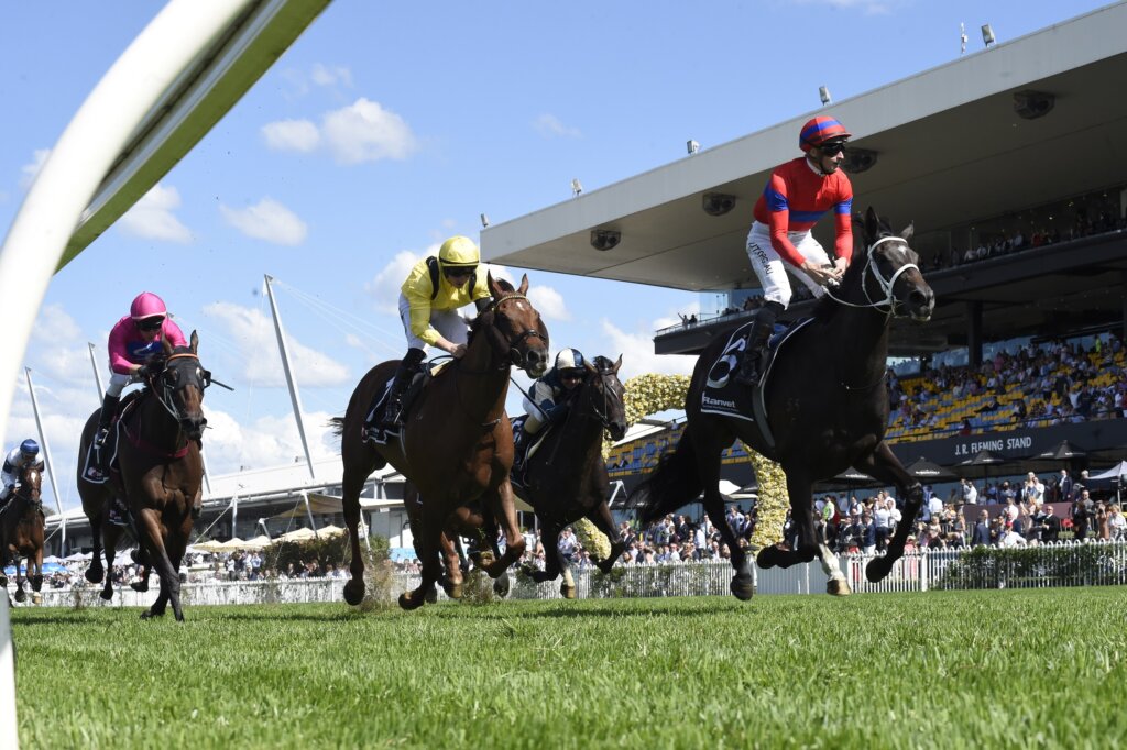 Verry Elleegant winning the 2021 Ranvet Stakes